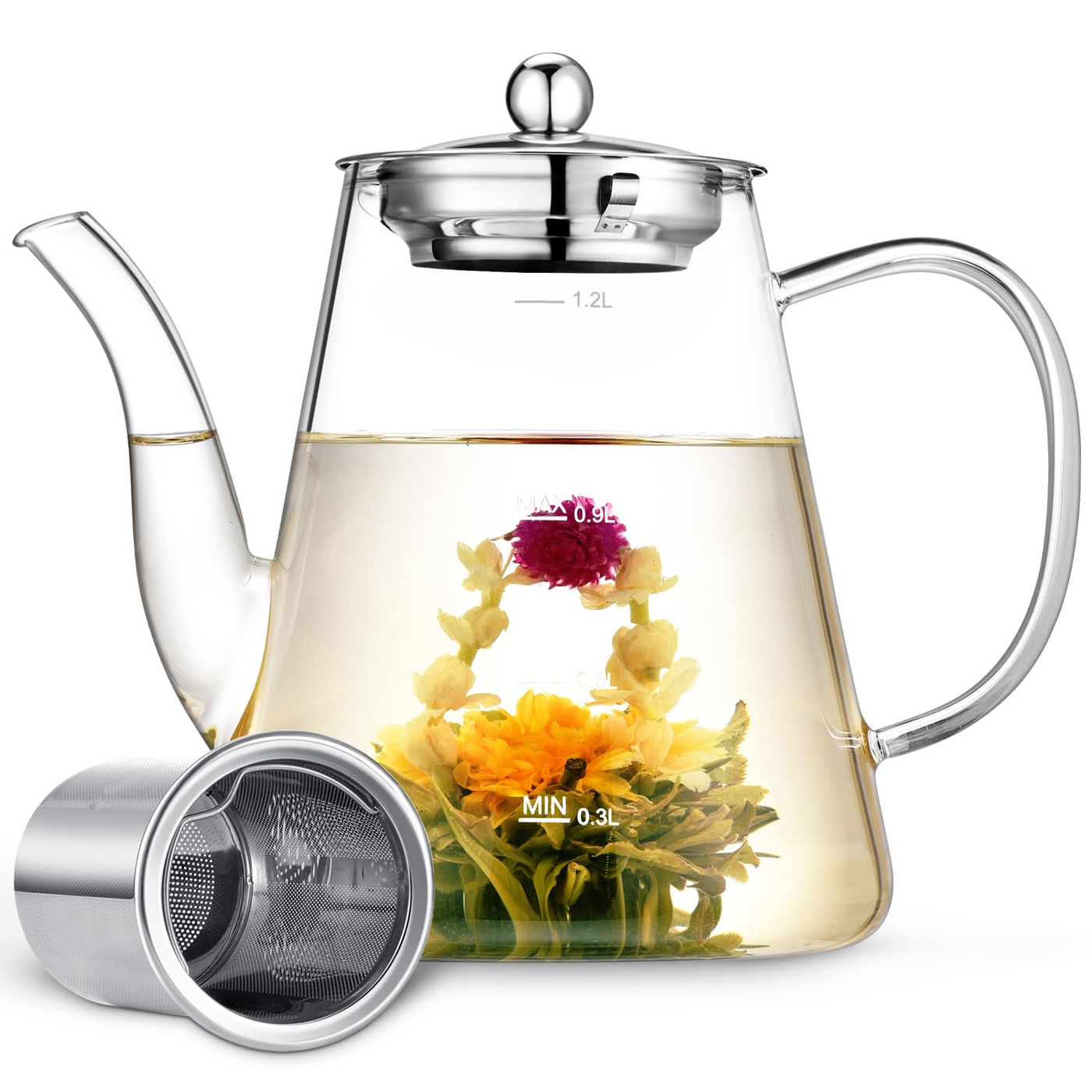 Glass Tea Pot Infuser - 1200ml