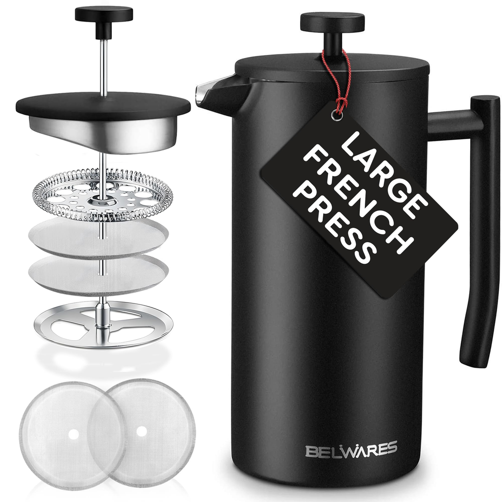 Flores Datacore Coffee Large French Press Black