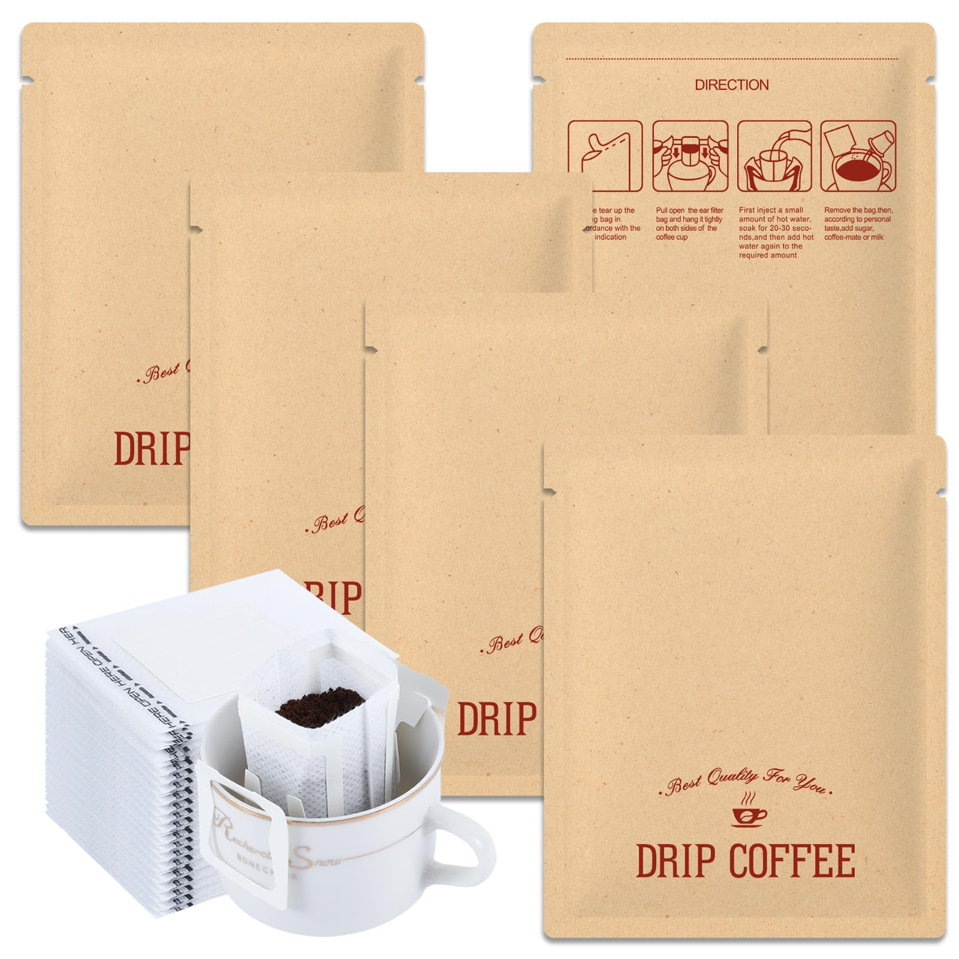 Drip Coffee Filter Pack - 100-pc